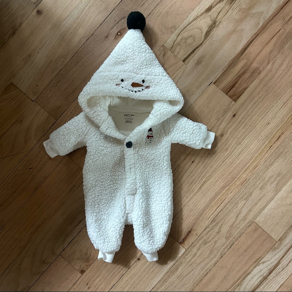 Snowman baby winter onesie